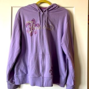 Purple Disney princess zip up hoodie